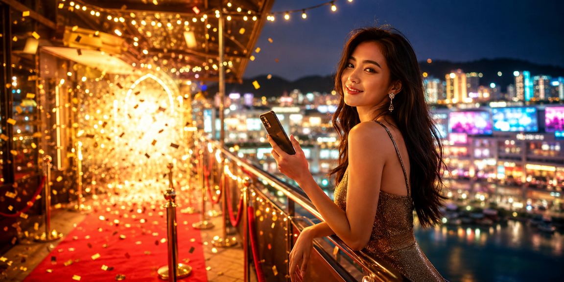A Langkawi user logging in to the mobile casino platform on a smartphone